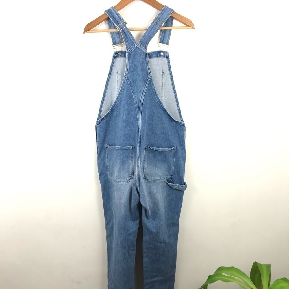 Frame Denim Blue Crop Boyfriend Overalls XS - Picture 6 of 9